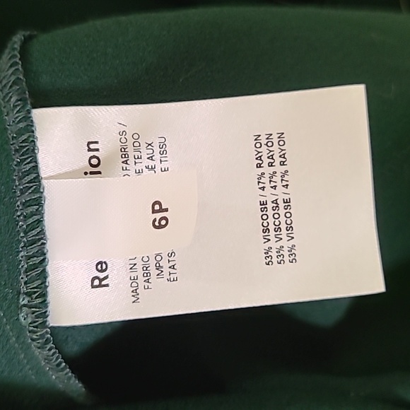 REFORMATION Frasier Dress in Forest, 6P - Picture 6 of 7